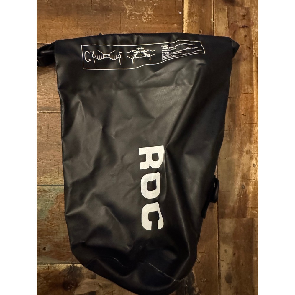 ROC Waterproof Dry Bag Black Roll Top Buckle Closure Outdoor Gear